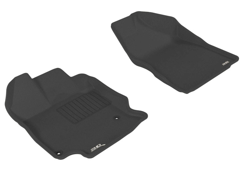 3D MAXpider 2009-2011 Toyota Venza Kagu 1st Row Floormat - Black - GTR Auto