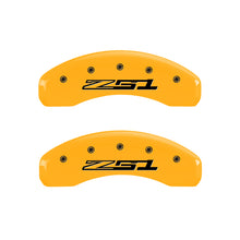 Load image into Gallery viewer, MGP 4 Caliper Covers Engraved Front Corvette C7 Engraved Rear Z51/2015 Yellow finish black ch - GTR Auto