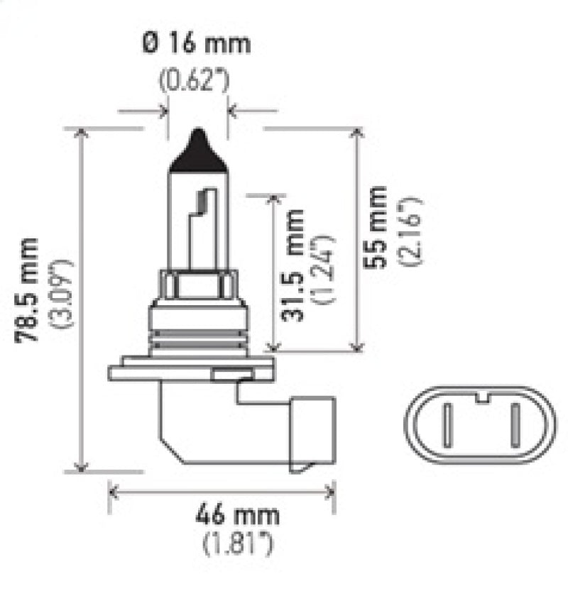 Hella Bulb 9006/HB4 12V 55W P22d T4 LONGLIFE LA9006LL