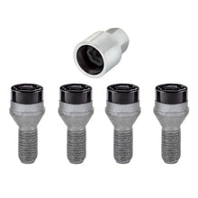 Load image into Gallery viewer, McGard Wheel Lock Bolt Set - 4pk. (Cone Seat) M12X1.25 / 17mm Hex / 22.0mm Shank Length - Black - GTR Auto