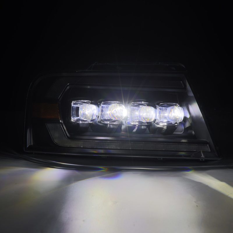 AlphaRex 04-08 Ford F-150 (No 2004 Heritage) NOVA-Series LED Proj HL Alpha-Blk w/Actv Lgt / Seq. Sig - GTR Auto