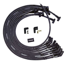Load image into Gallery viewer, Moroso BBC Under Header Sleeved 135 Plug End HEI Ultra Spark Plug Wire Set - Black - GTR Auto