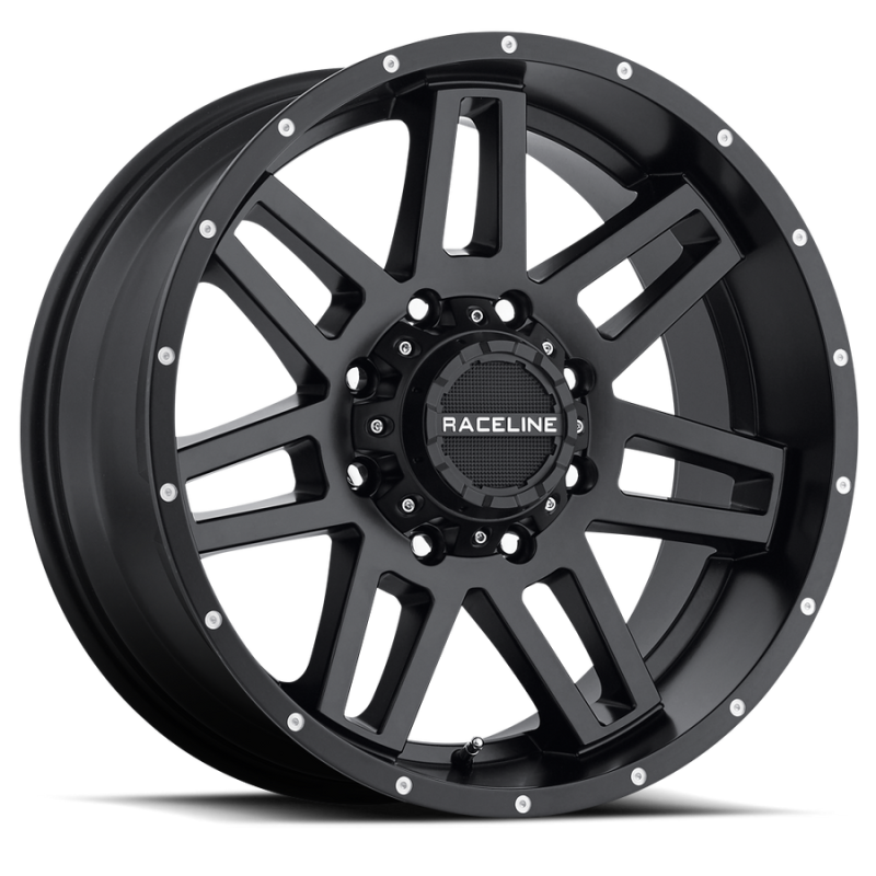 Raceline 931B Injector 20x9in / 8x165.1 BP / 12mm Offset / 125.2mm Bore - Satin Black Wheel 931B-29080+12