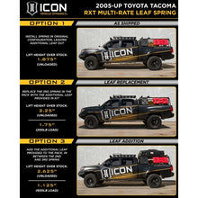 Load image into Gallery viewer, ICON 2005+ Toyota Tacoma Multi Rate RXT Leaf Pack w/Add In Leaf - GTR Auto