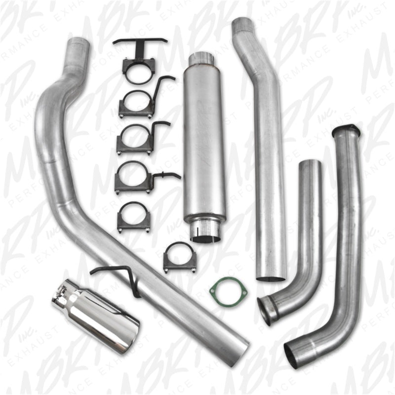 MBRP 2003-2007 Ford F-250/350 6.0L EC/CC Turbo Back Single Side (Stock Cat) - GTR Auto