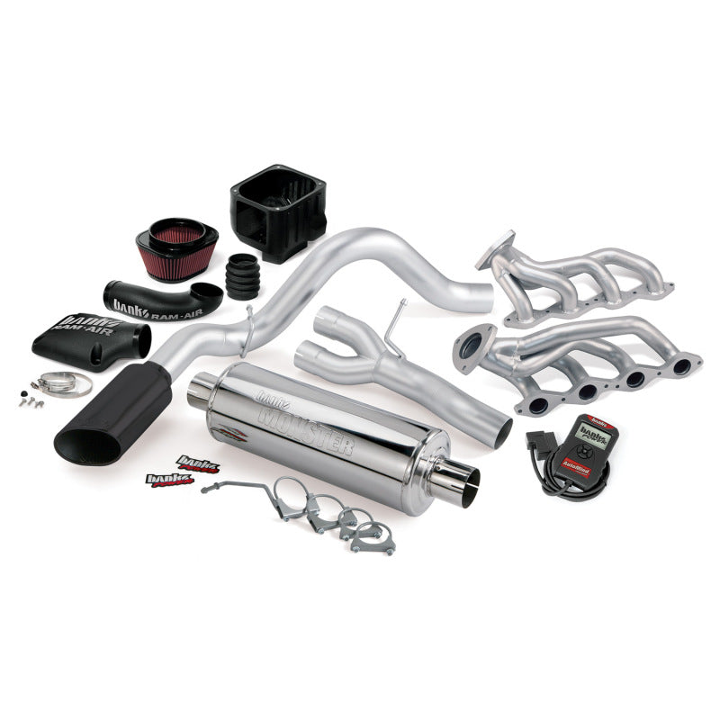 Banks Power 03-06 Chevy 4.8-5.3L EC/CCSB PowerPack System - SS Single Exhaust w/ Black Tip - GTR Auto