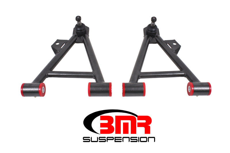 BMR 94-04 Mustang Lower Non-Adj. A-Arms (Coilover Only) w/ Tall Ball Joint (Poly) - Black Hammertone - GTR Auto