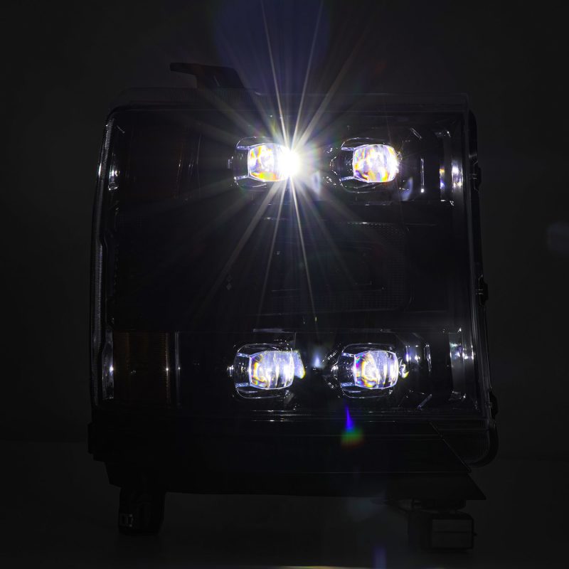 AlphaRex 16-18 Chevy 1500HD NOVA-Series LED Proj Headlghts Alpha BK Atv Lgt/SeqSig & DRL(Req 810023) - GTR Auto