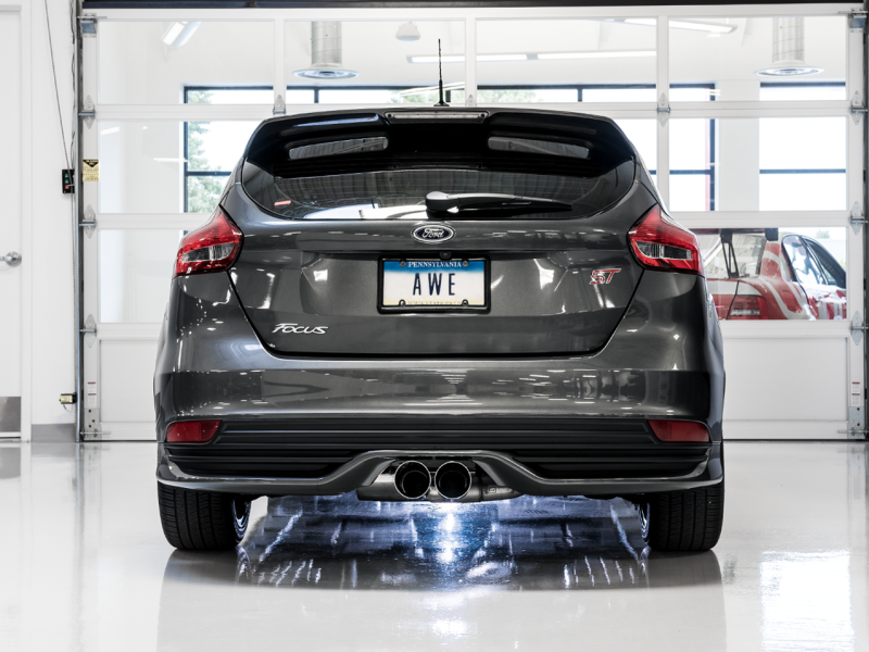 AWE Tuning Ford Focus ST Touring Edition Cat-Back Exhaust - Non-Resonated - Chrome Silver Tips