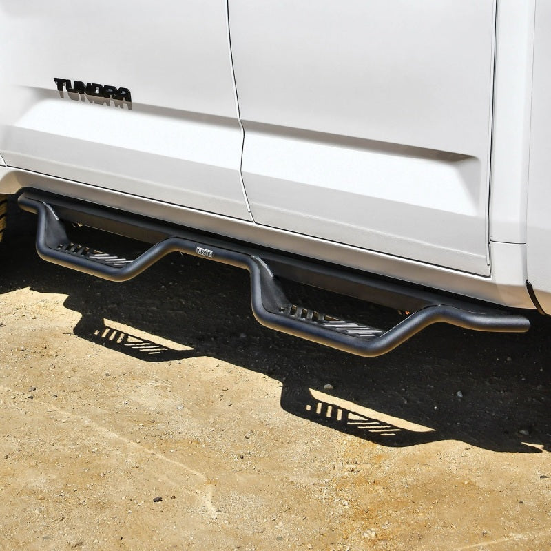Westin 2022+ Toyota Tundra Double Cab Outlaw Nerf Step Bars - Textured Black - GTR Auto