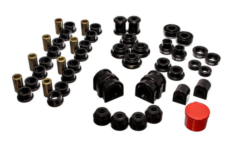 Energy Suspension 91-02 Saturn S Series Coupe/Sedan/Wagon Black Hyper-Flex Master Bushing Set - GTR Auto