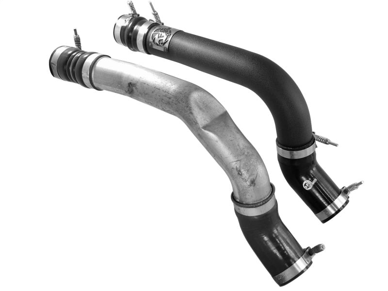 aFe BladeRunner 3in Black Intercooler Tube Hot Side w/ Couplings & Clamps 13-14 Dodge RAM 6.7L (td) - GTR Auto