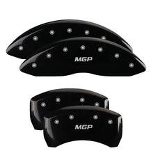 Load image into Gallery viewer, MGP 4 Caliper Covers Engraved Front &amp; Rear MGP Black finish silver ch - GTR Auto