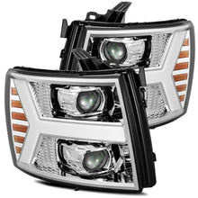 Load image into Gallery viewer, AlphaRex 07-13 Chevy 1500HD PRO-Series Proj Headlights Plank Style Chrome w/Activ Light/Seq Signal - GTR Auto