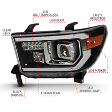 Load image into Gallery viewer, ANZO 2007-2014 Toyota Tundra Projector Light Bar H.L Black Amber(Led High Beam) (Halogen Version) - GTR Auto