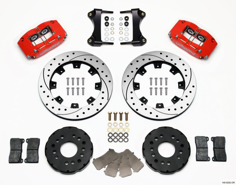 Wilwood Dynapro Radial Front Kit 12.19in Drilled Red 95-99 Mitsubishi Eclipse (*Line Kit Needed*) - GTR Auto