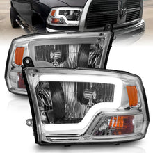Load image into Gallery viewer, ANZO 2009-2018 Dodge Ram 1500/ 2500/ 3500 Crystal Headlights w/ Light Bar Chrome Housing - GTR Auto