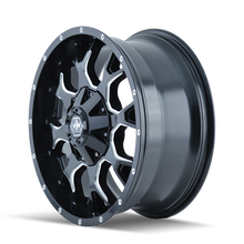 Load image into Gallery viewer, Mayhem 8015 Warrior 20x9 / 5x150 BP / 18mm Offset / 110mm Hub Black w/ Milled Spokes Wheel - GTR Auto