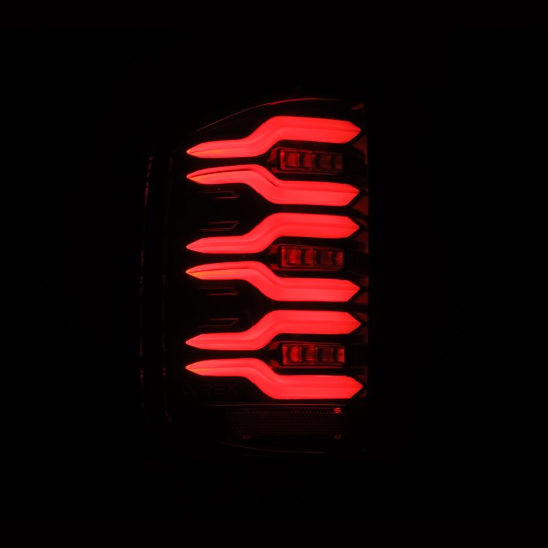 AlphaRex 14-18 Chevy Silverado 1500 Luxx-Series LED Tail Lights Alpha-Black w/Activ Light/Seq Signal - GTR Auto