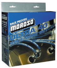 Load image into Gallery viewer, Moroso Chevrolet Small Block Ignition Wire Set - Ultra 40 - Sleeved - HEI - 90 Degree - Blue 73602
