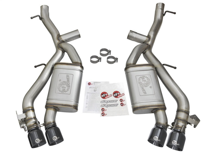 aFe MACHForce XP 3in 304 SS Axle-Back Exhaust Dual Exhaust (NPP) w/ Black Tips 16-17 Camaro SS V8 - GTR Auto