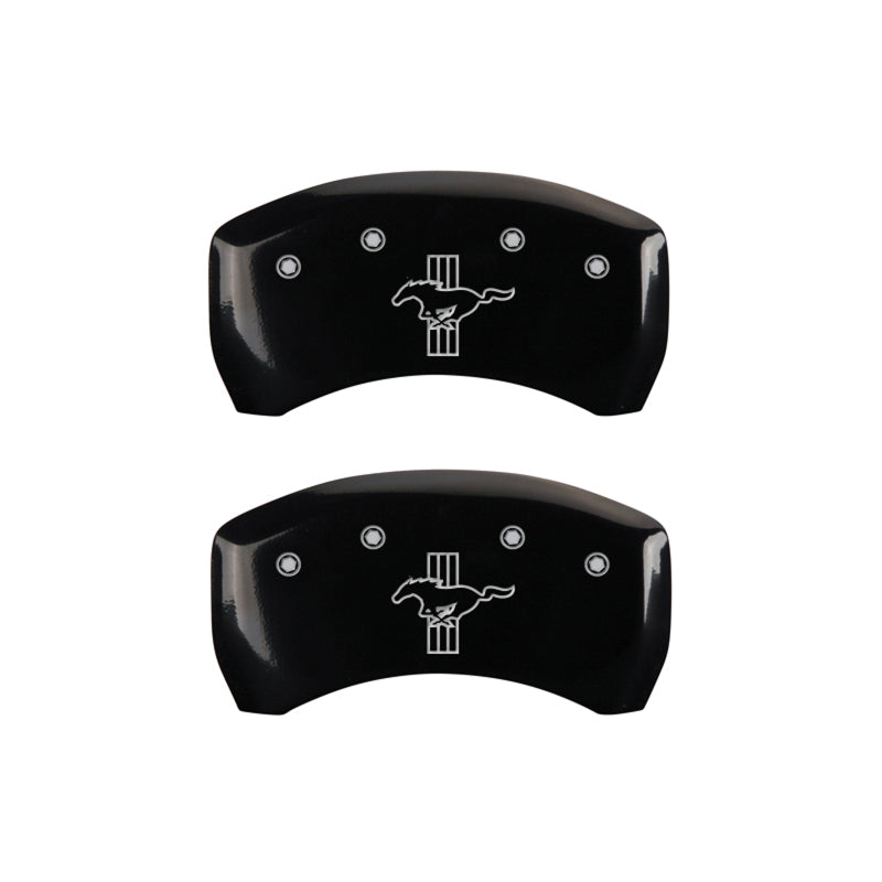 MGP Rear set 2 Caliper Covers Engraved Rear GT350 Shelby & Cobra Black finish silver ch - GTR Auto