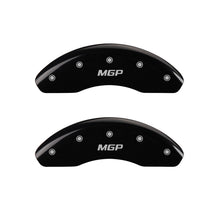 Load image into Gallery viewer, MGP 4 Caliper Covers Engraved Front &amp; Rear Block/Charger Yellow finish black ch