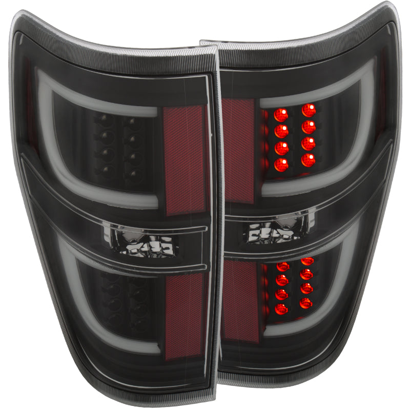 ANZO 2009-2013 Ford F-150 LED Taillights Black - GTR Auto