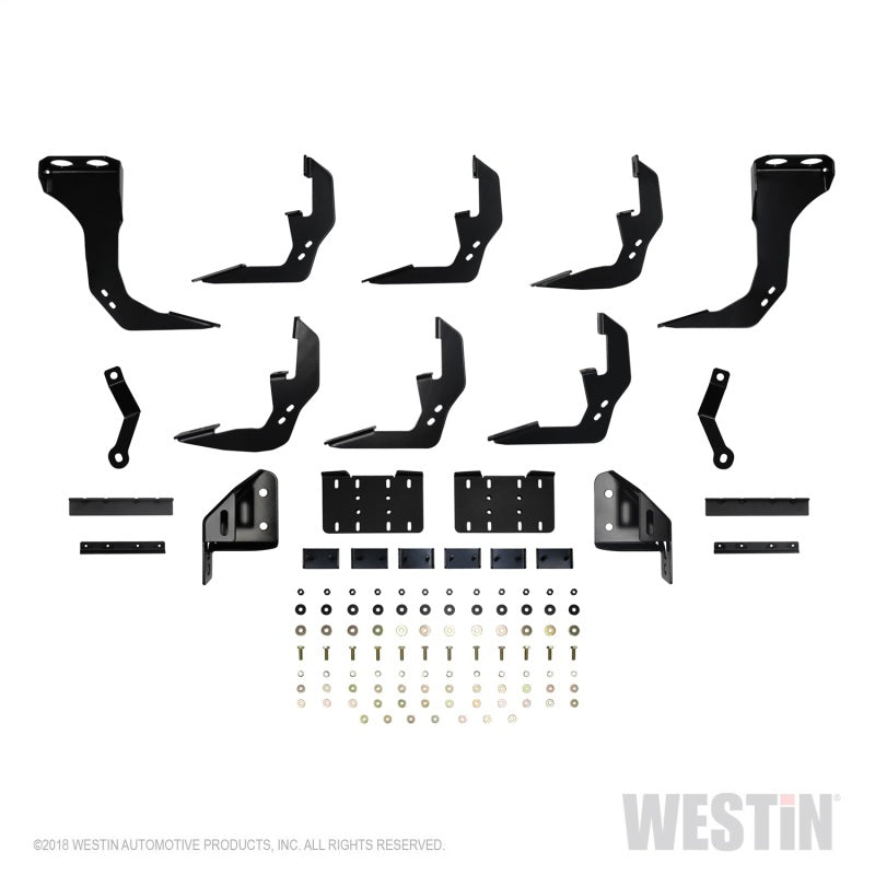 Westin 2019 Chevrolet Silverado/Sierra 1500 Crew Cab (5.5ft) R5 Modular Nerf Step Bars - Black - GTR Auto