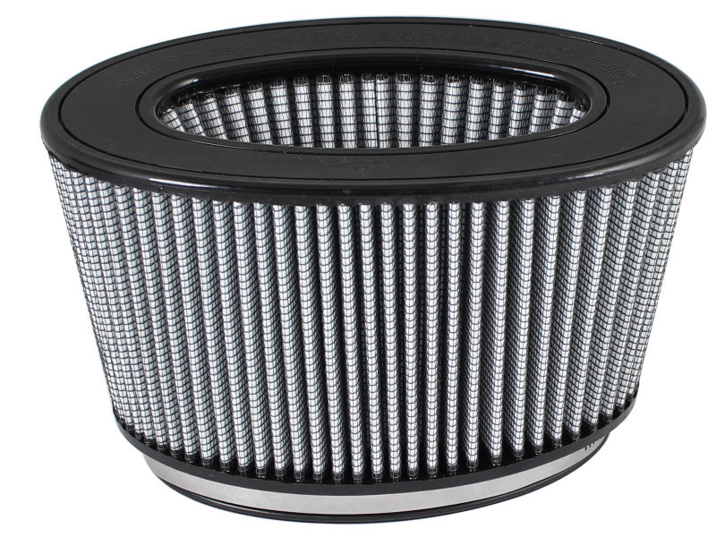 aFe Magnum FLOW Pro DRY S Air Filter 7x3in F 8-1/4x 4-1/4in B  9-1/4x5-1/4in T  5in H - GTR Auto