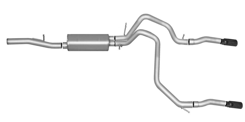 Gibson 15-18 Chevrolet Tahoe LS 5.3L 2.25in Cat-Back Dual Split Exhaust - Black Elite 65669B