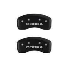 Load image into Gallery viewer, MGP 4 Caliper Covers Engraved Front &amp; Rear Cobra Red finish silver ch