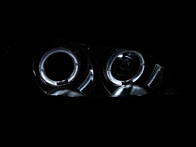 ANZO 2000-2004 Infiniti I30 Projector Headlights w/ Halo Chrome - GTR Auto