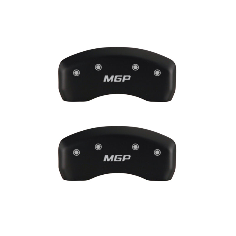 MGP 4 Caliper Covers Engraved Front & Rear MGP Red finish silver ch - GTR Auto