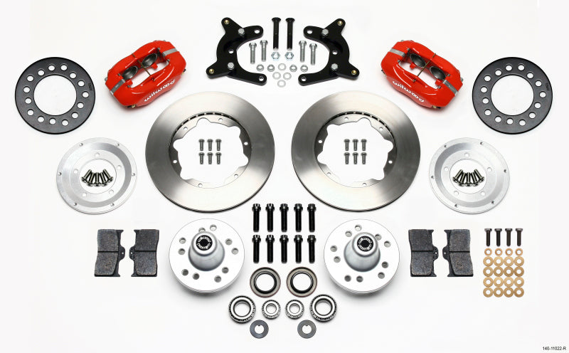 Wilwood Forged Dynalite Front Kit 11.00in Red 62-72 CDP A Body - 9in Drum - GTR Auto
