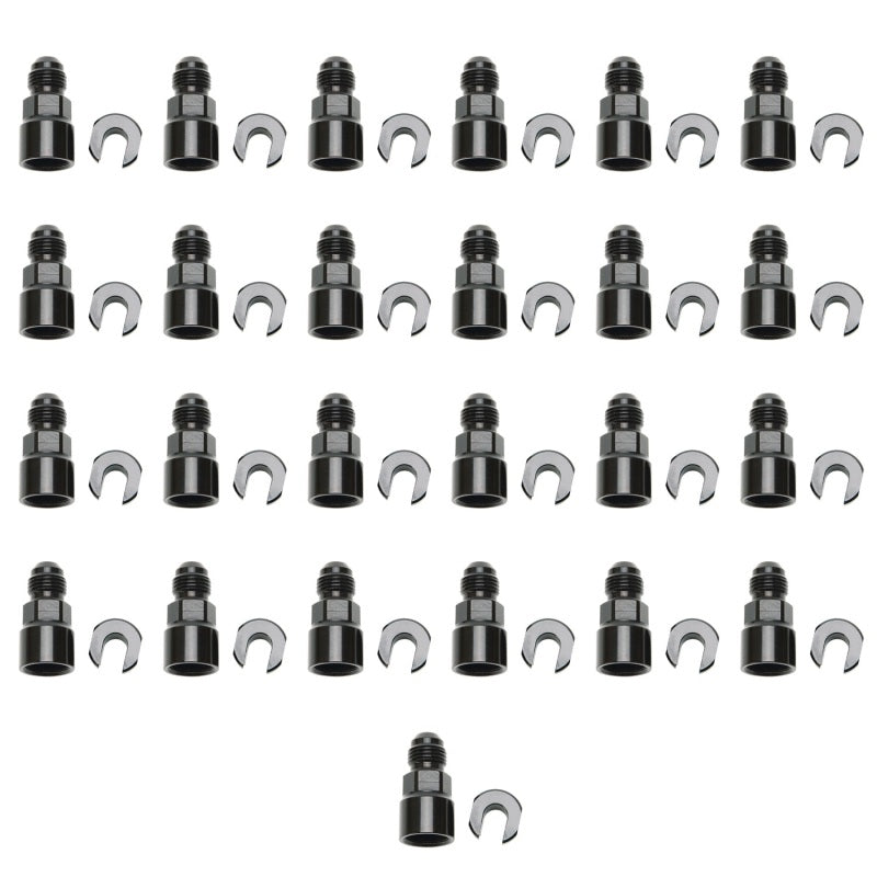Russell Performance -6 AN Male to 3/8in SAE Quick-Disc Female EFI Adapter Fitting(Bulk Qty 25)-Black 644127