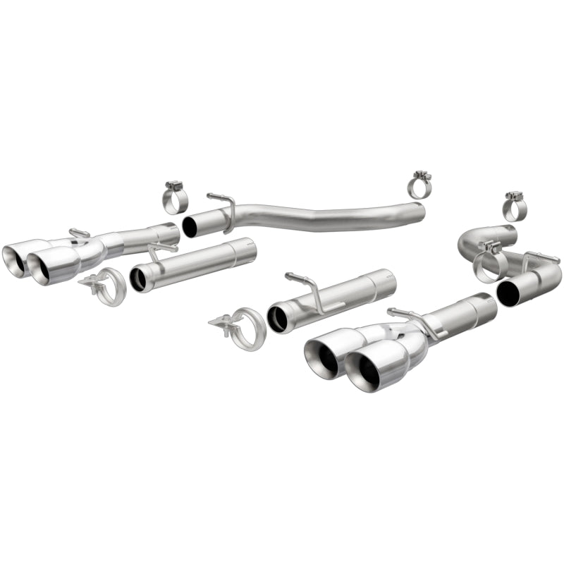 MagnaFlow Axle-Back, SS, 2.5in, Quad Split Rear 3.5in Tip 2015 Dodge Challenger R/T 5.7L - GTR Auto
