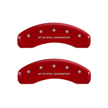 Load image into Gallery viewer, MGP 4 Caliper Covers Engraved Front &amp; Rear Explorer Red finish silver ch - GTR Auto