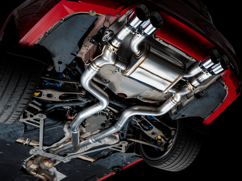AWE Tuning BMW F8X M3/M4 Track Edition Catback Exhaust - Chrome Silver Tips - GTR Auto