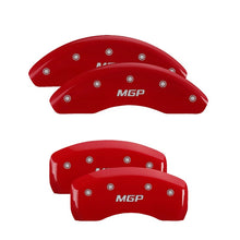 Load image into Gallery viewer, MGP 4 Caliper Covers Engraved Front &amp; Rear MGP Red finish silver ch - GTR Auto