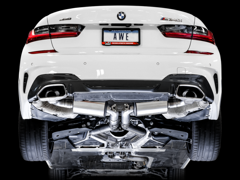 AWE Tuning 2019+ BMW M340i (G20) Non-Resonated Touring Edition Exhaust (Use OE Tips) - GTR Auto