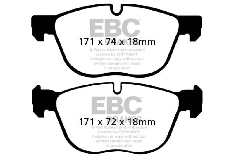 EBC 07-10 BMW X5 3.0 Redstuff Front Brake Pads - GTR Auto