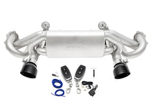 Load image into Gallery viewer, SOUL 2020+ Porsche 718 GT4 / Spyder / GTS 4.0L Valved Exhaust - Ceramic Black Slash Cut Tips - w/ VC