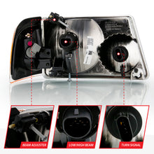 Load image into Gallery viewer, ANZO 2001-2011 Ford Ranger Crystal Headlight Chrome w/Corner Lights (OE Replacement) - GTR Auto