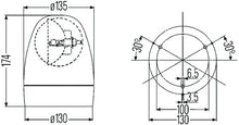 Load image into Gallery viewer, Hella Rotating Beacon H 12V Yellow Mg12 2Rl