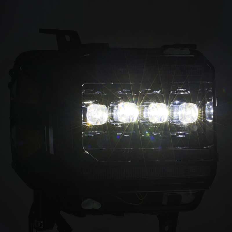 AlphaRex 14-18 GMC Sierra NOVA LED Proj Headlights Plnk Style Alpha Blk w/Activ Light/Seq Signal/DRL - GTR Auto