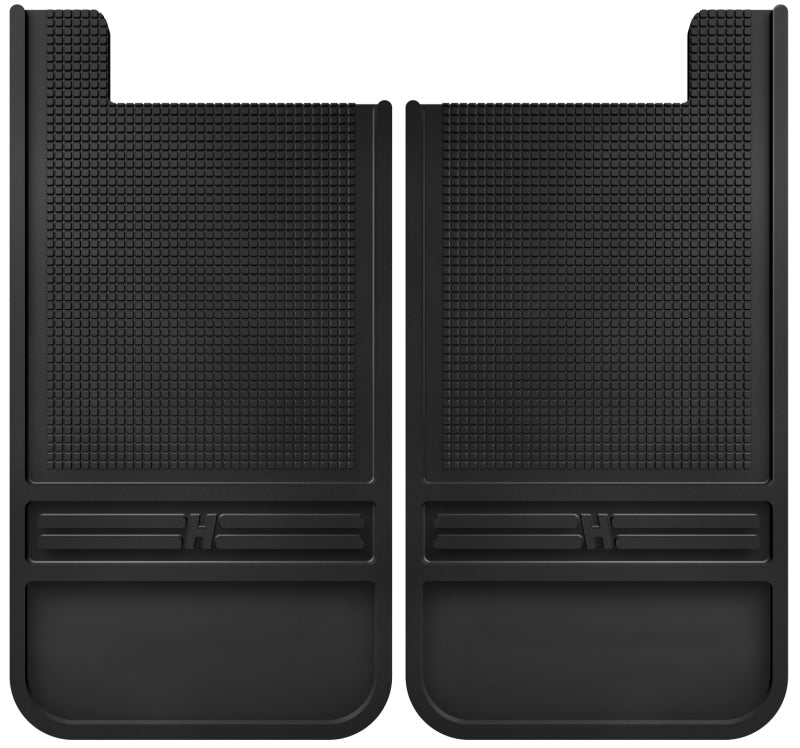 Husky Liners Universal 12in Wide Black Rubber Rear Mud Flaps w/o Weight - GTR Auto