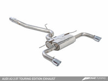 Load image into Gallery viewer, AWE Tuning Audi 8V A3 Touring Edition Exhaust - Dual Outlet Diamond Black 90 mm Tips - GTR Auto