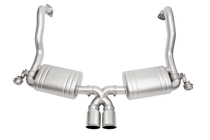 SOUL 15-16 Porsche 981 GT4 / Spyder Valved Exhaust - Straight Cut Signature Satin Tips