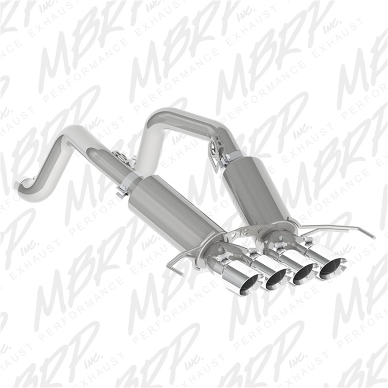 MBRP 14-19 Chevy Corvette V8 6.2L 3in T304 Dual Axle Back w/ 4in Quad Dual Wall Tips - GTR Auto